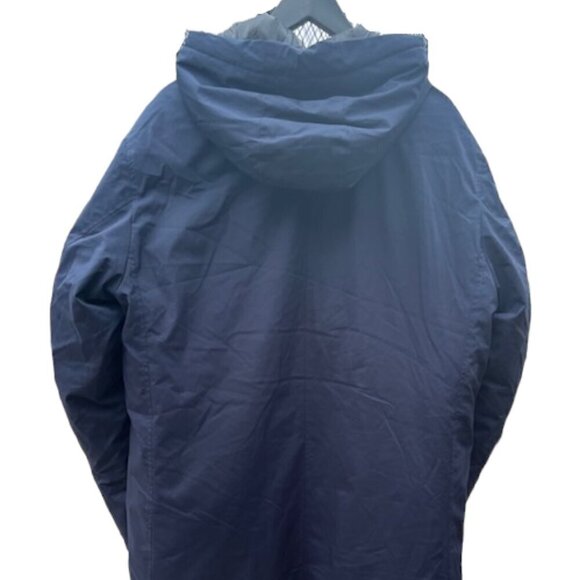 ZARA NWOT Men's Hooded Puffer Parka Long Navy Blue Size Medium - Picture 15 of 16
